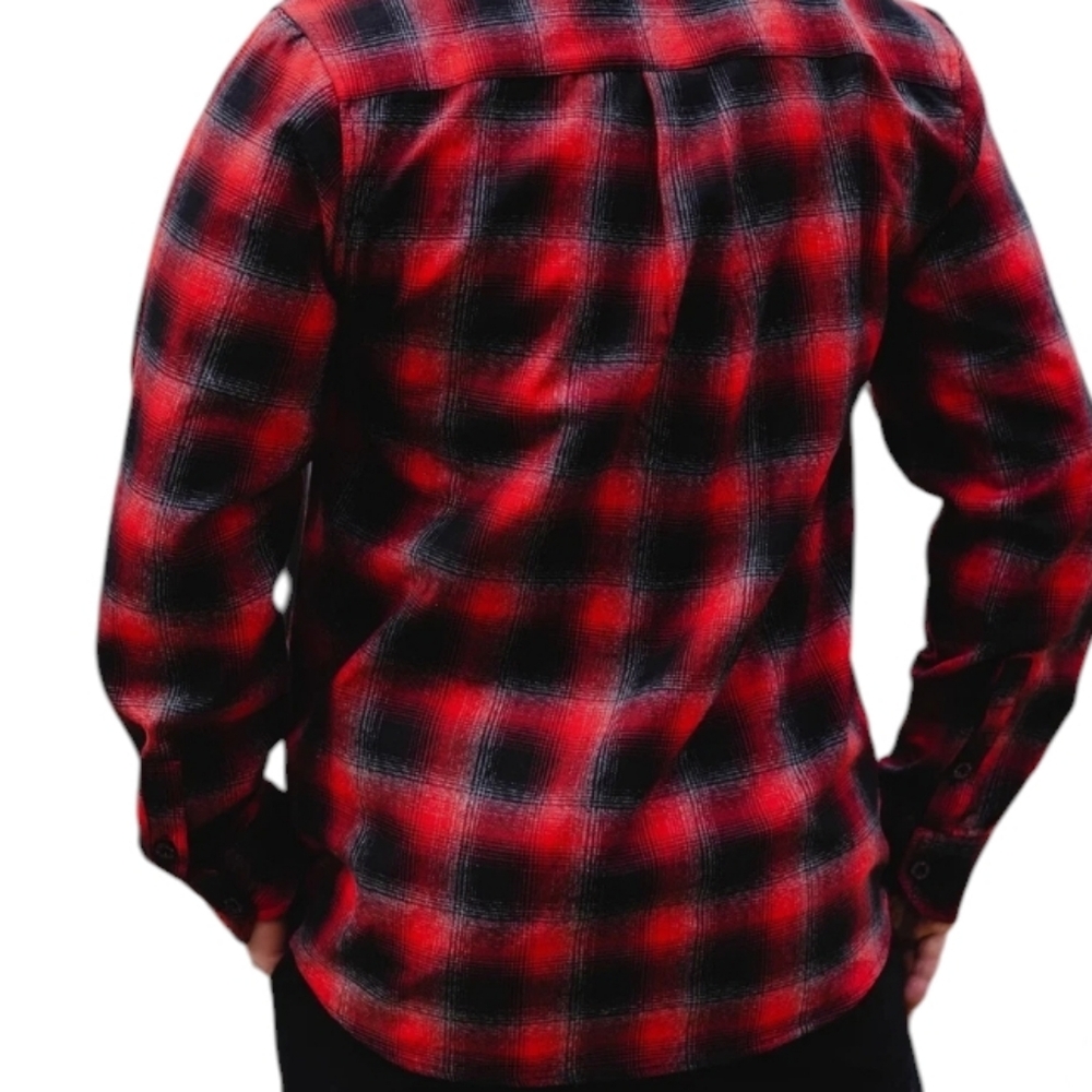 Dixxon Faiview Button Down Flannel Shirt... Size Medium - Picture 3 of 10